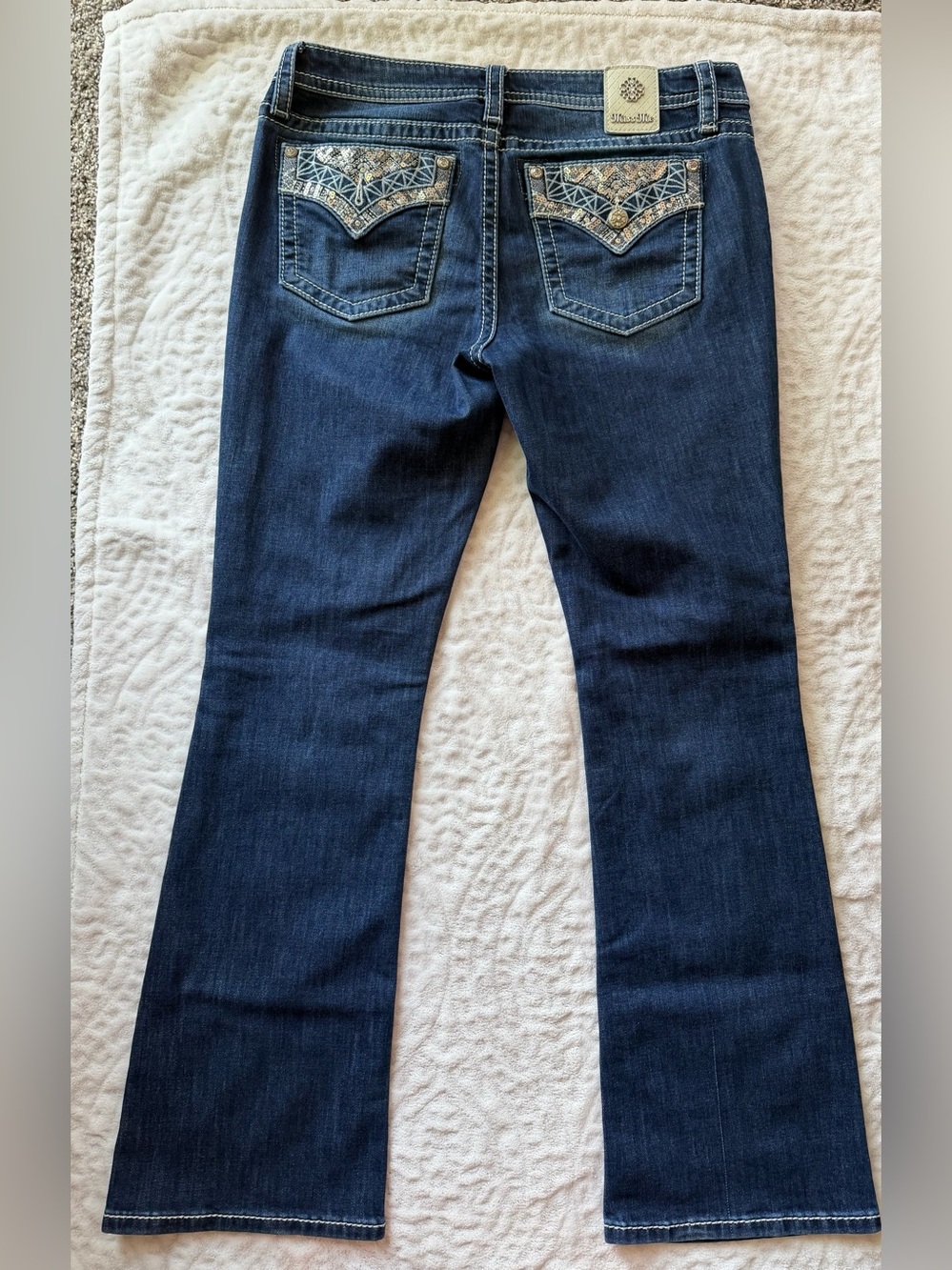 Miss Me Mid-Rise Bootcut Jeans Women’s Size 31 Dark Wash - Picture 11 of 14